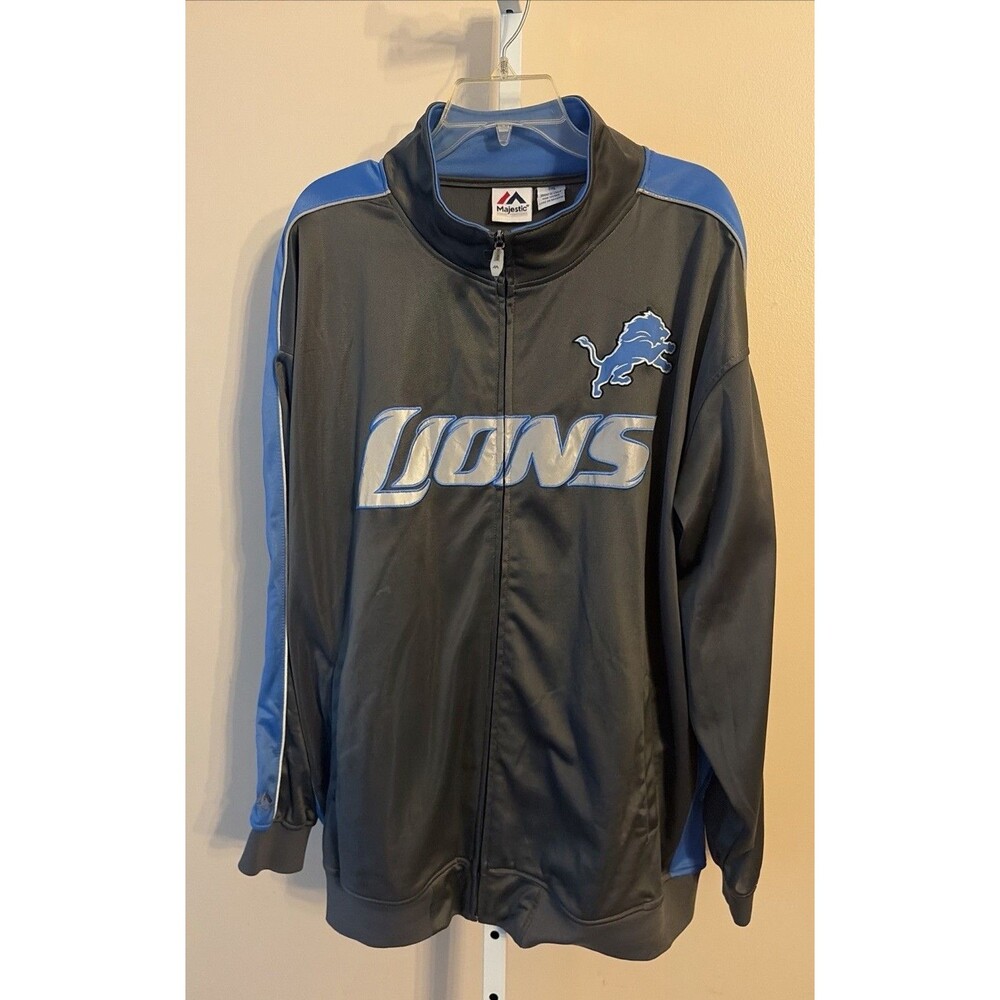 Detroit Lions Majestic Therma Base Full Zip Jacket Adult 3X NFL 3M Reflective